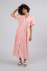 Brava Fabrics Damen vegan Langes Kleid Dizzy Pink