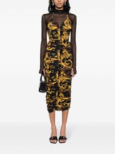 Versace Jeans Couture Jurk met barokprint - Zwart