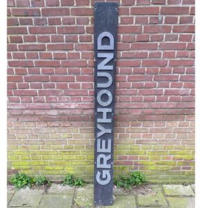 Fiftiesstore Greyhound Origineel Amerikaans Straatbord - 174 x 17,5cm