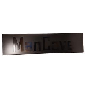 Fiftiesstore Mancave Zwart Emaille Bord - 80 x 20cm