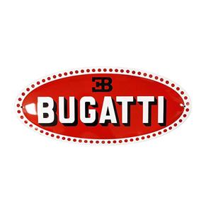 Fiftiesstore Bugatti Logo Emaille Bord - 46 x 23cm