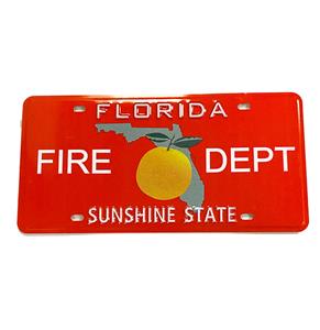 Fiftiesstore Florida Fire Department Kentekenplaat - Origineel