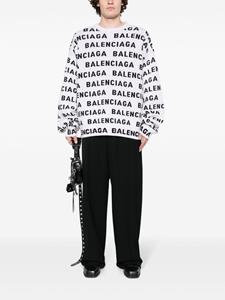 Balenciaga Broek met wijde pijpen - Zwart