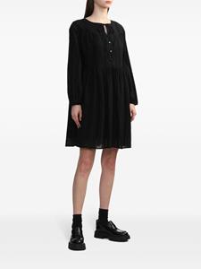 B+ab lace-detail cotton smock dress - Zwart