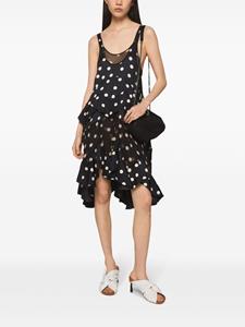 Stella McCartney polka dot-print ruffled dress - Zwart