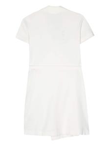 Lacoste logo-patch dress - Wit