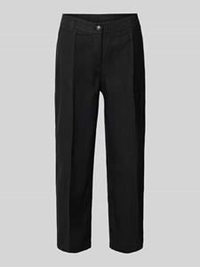MAC Straight leg linnen broek in verkorte pasvorm, model 'Nora'