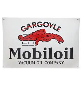 Fiftiesstore Mobiloil Gargoyle Emaille Bord - 53 x 35cm