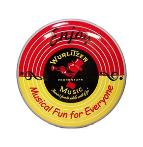 Fiftiesstore Wurlitzer Musical Fun Emaille Bord - Ø30cm