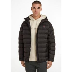 Tommy Jeans Daunenjacke TJM HOODED LT DOWN JACKET EXT mit Kapuze und integriertem Stehkragen