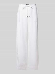Lauren Ralph Lauren Wide leg stoffen broek met strikceintuur, model 'JOVONIE'