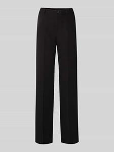 QS Wide leg stoffen broek met persplooien