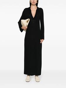 P.A.R.O.S.H. side-slit long-sleeve dress - Zwart
