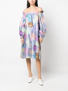 Stine Goya Jurk met bloemenprint - Blauw