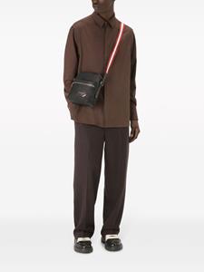 Bally Leren schoudertas - Zwart