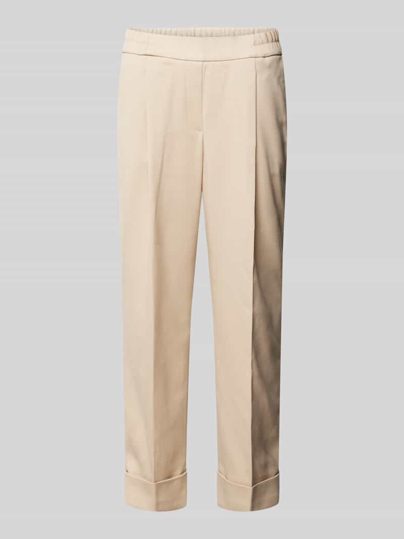 Opus Tapered fit stoffen broek met elastische band, model 'Maikito Fresh'