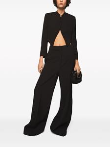 Stella McCartney Wollen broek met wijde pijpen - Zwart