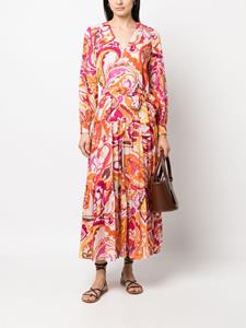 TWINSET Jurk met abstracte print - Oranje