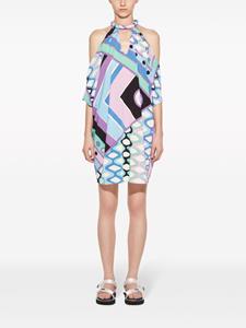 PUCCI Jurk met open schouders en Vivara-print - Blauw