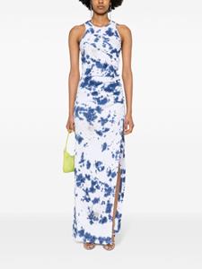 DES PHEMMES crystal-embellished tie-dye dress - Wit