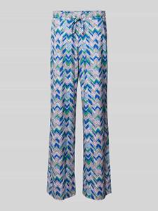 BRAX Wide leg stoffen broek met grafisch motief, model 'STYLE.MAINES'