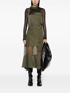 Sacai panelled-design dress - Groen