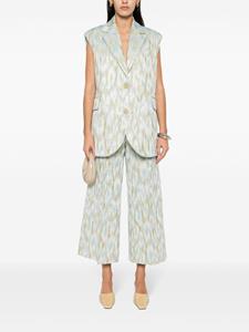 Erika Cavallini wide-leg cropped trousers - Grijs