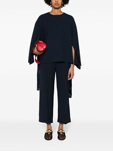 Erika Cavallini straight-leg cropped trousers - Blauw