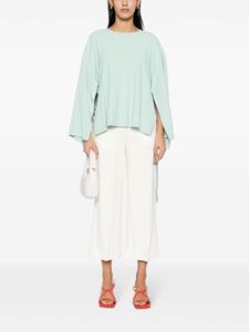 Erika Cavallini straight-leg cropped trousers - Wit