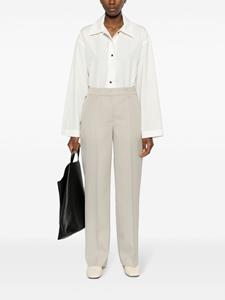 The Row Bremy wollen broek met wijde pijpen - Beige