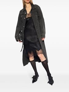 Coperni lace-trimmed silk dress - Zwart