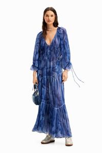 Desigual Lange jurk veters - BLUE