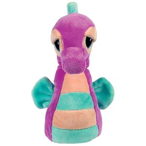 Suki Gifts pluche zeepaardje knuffeldier - cute eyes - paars/blauw - 16 cm -