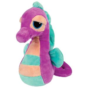 Suki Gifts pluche zeepaardje knuffeldier - cute eyes - paars/blauw - 21 cm -