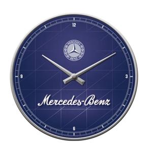 Fiftiesstore Wandklok Mercedes-Benz Blauw en Zilver