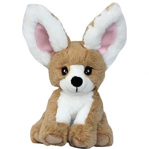 Nature Planet pluche fennec woestijnvos knuffeldier - zittend - 17 cm -