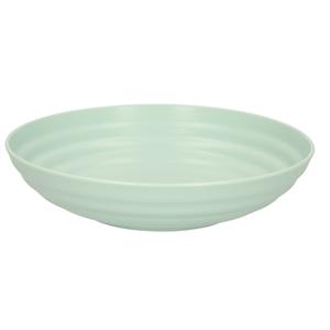 Rond bord/camping - diep bord - D19 cm - mintgroen - kunststof - onbreekbaar -