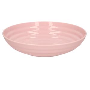 PlasticForte Rond bord/camping - diep bord - D19 cm - oud roze - kunststof - onbreekbaar -