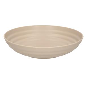 PlasticForte Rond bord/camping - diep bord - D19 cm - taupe - kunststof - onbreekbaar -