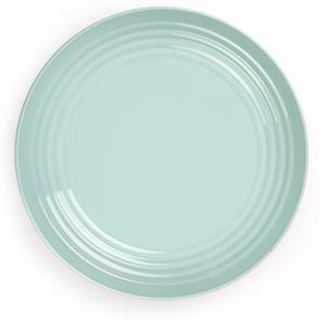 Rond bord/camping bord - D22 cm - mintgroen - kunststof - onbreekbaar -