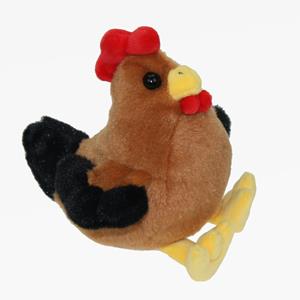 Pluche knuffel dieren Kip - kip/haan vogel- 15 cm - multi kleuren -