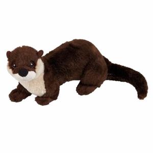 Ravensden pluche knuffel dier Otter - bruin - 18 cm - Otters -