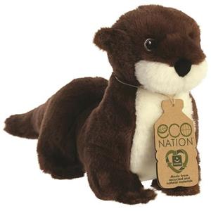 Pluche knuffeldier rivier otter - bruin - cm - waterdieren thema -