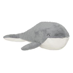 Walvis knuffel van zachte pluche - blauw/grijs/wit - 64 cm - Extra groot -