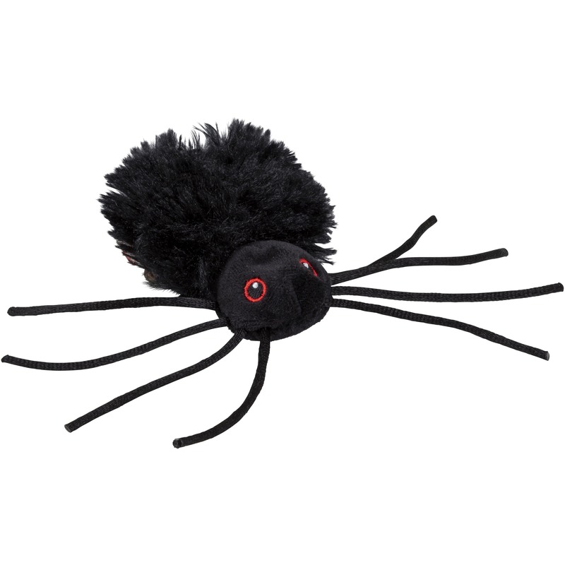 Pluche zwarte spin knuffel 13 cm -
