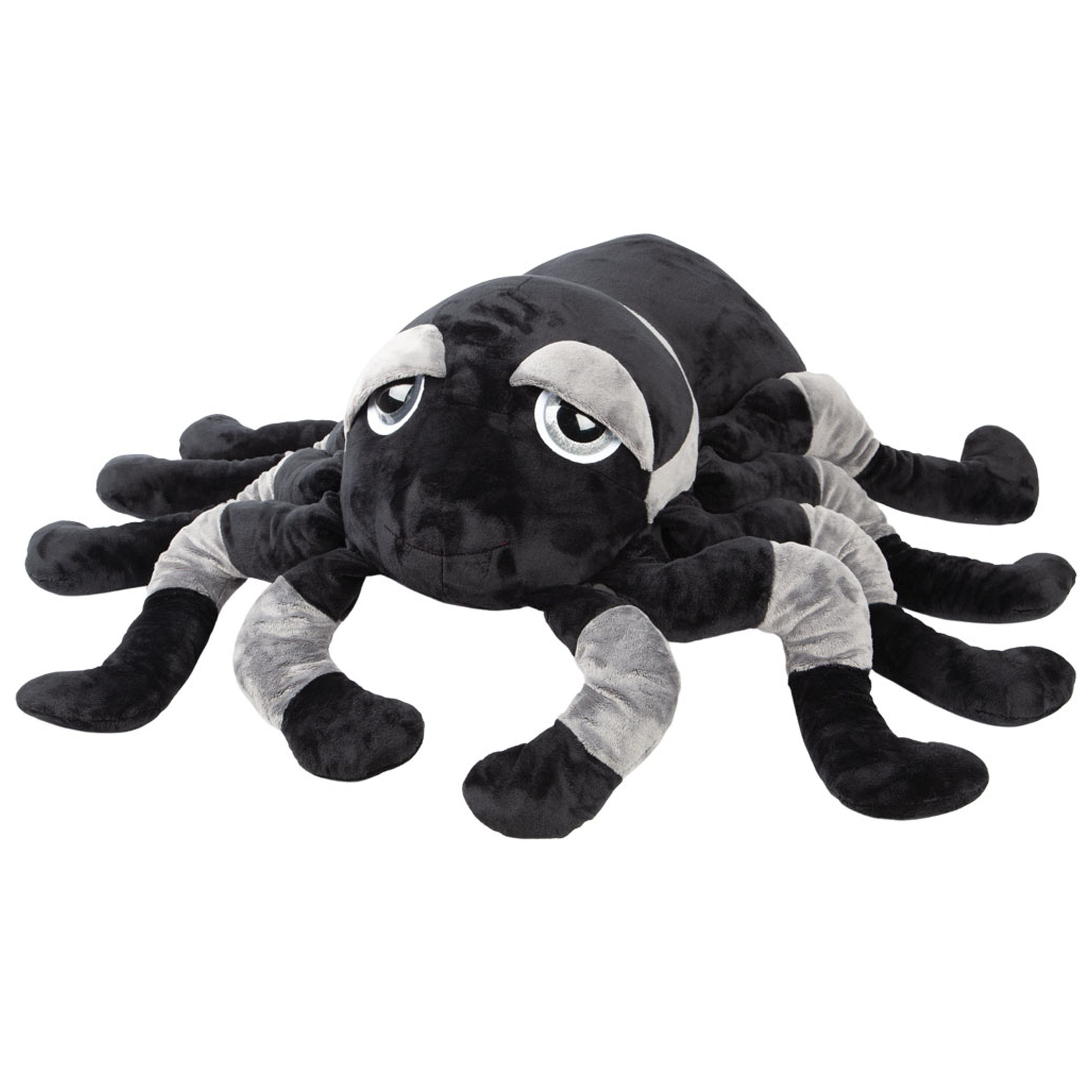 Suki Gifts Pluche knuffel spin - tarantula - zwart/grijs - 82 cm - XXL-size -
