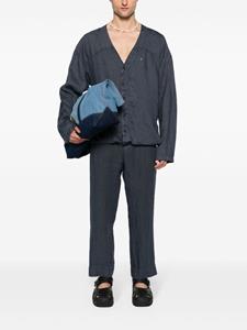 Vivienne Westwood cropped linen trousers - Blauw