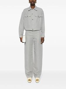 Loulou Studio Peran mélange straight trousers - Grijs