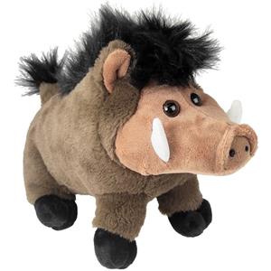 pluche wild zwijn knuffeldier - bruin - staand - 18 cm -