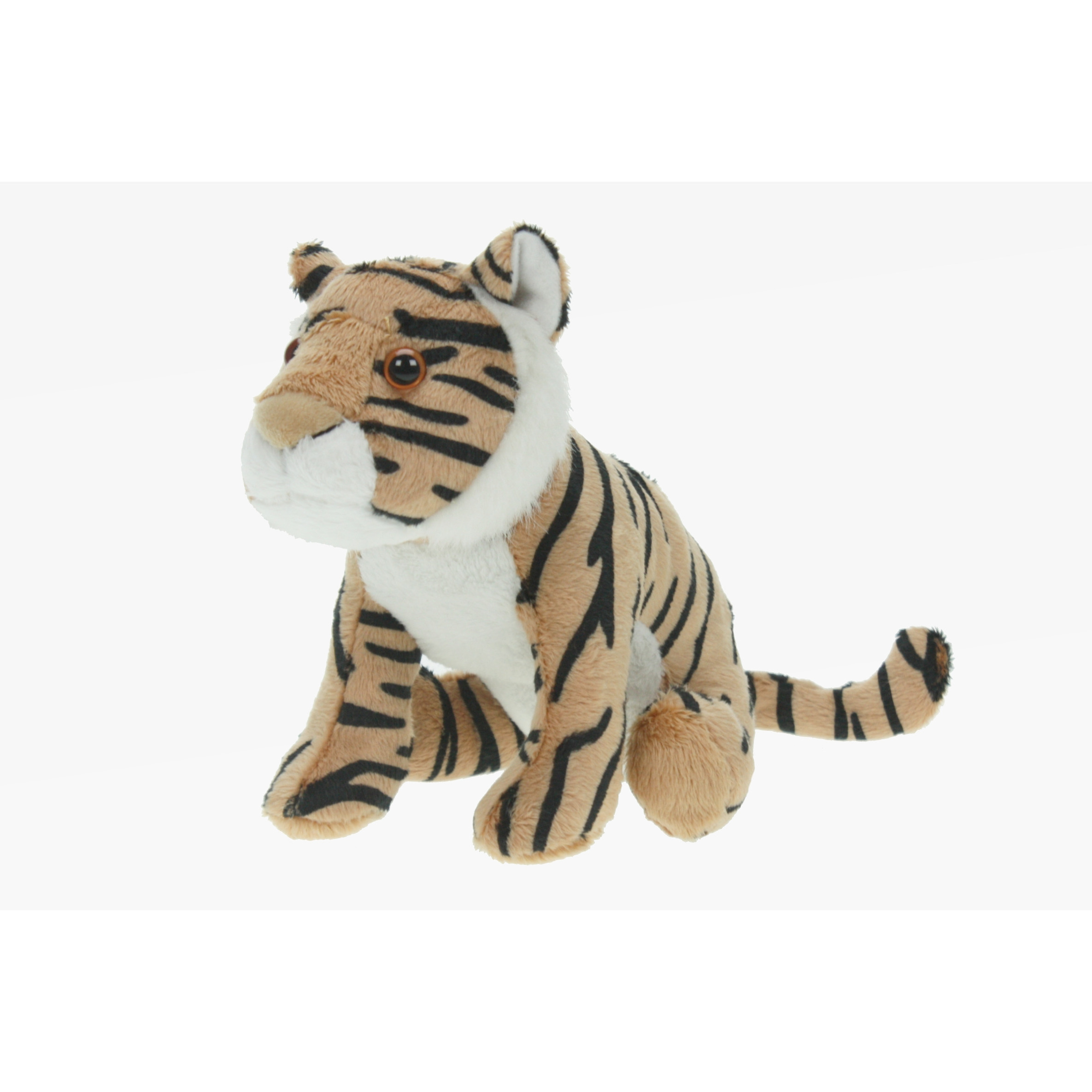 Cornelissen Pluche tijger knuffel bruin 23 cm speelgoed knuffeldier -